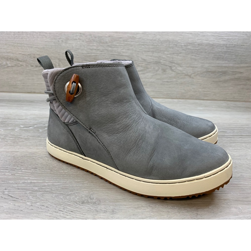 LL Bean Mountain Classic Cord-Lock Boots Grey Leather Ankle Women's 9 M